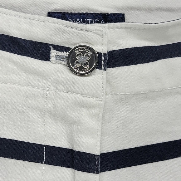 Nautica Blue Stripe Bermuda Shorts sz 8 - Picture 2 of 4